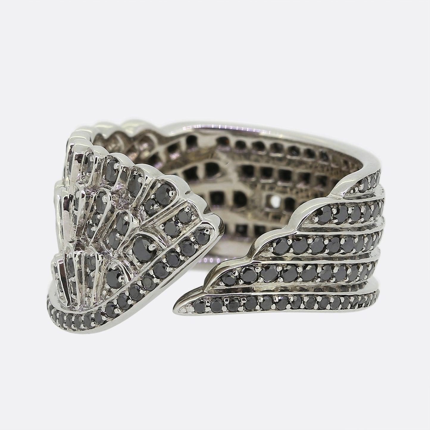 Garrard Black Diamond Winged Ring