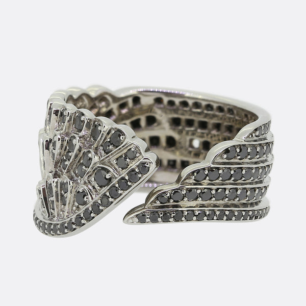 Garrard Black Diamond Winged Ring