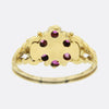 Victorian Burmese Ruby and Pearl Cluster Ring