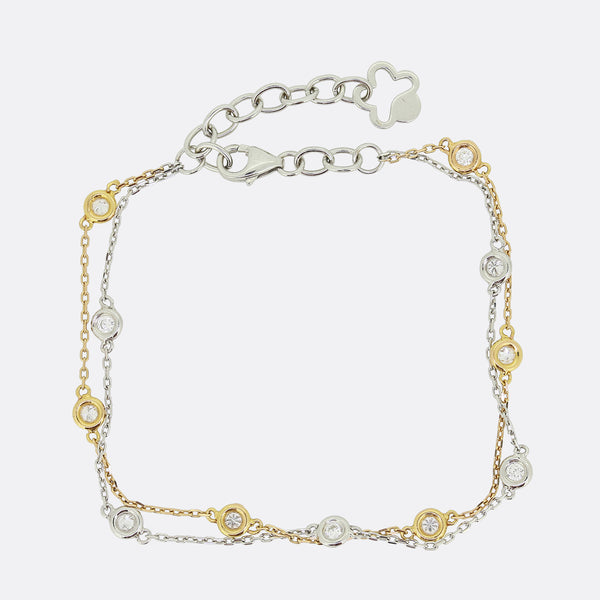 0.33 Carat Diamond Two-Tone Bracelet