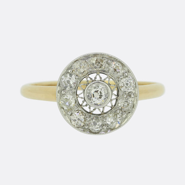 Edwardian Old Cut Diamond Cluster Ring
