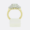 2.40 Carat Princess and Trillion Cut Diamond Three Stone Ring