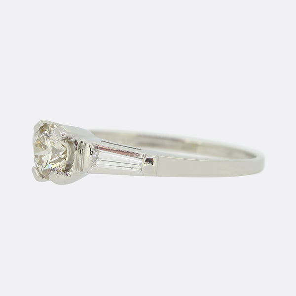 0.50 Carat Brilliant Cut Diamond Solitaire Ring