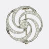 Art Deco Diamond Swirl Brooch