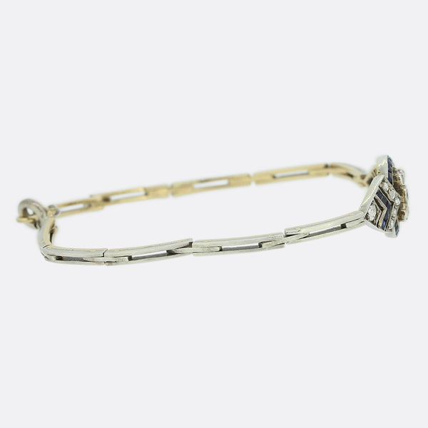 Art Deco Sapphire and Diamond Bracelet