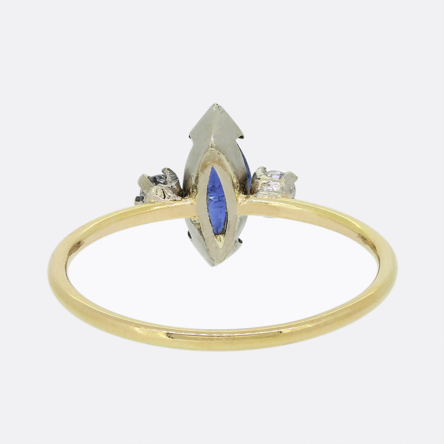 Victorian Sapphire and Diamond Three Stone Ring