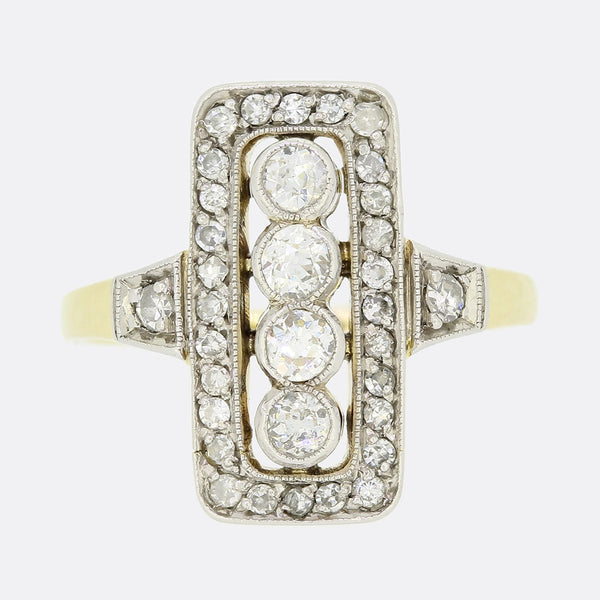 Edwardian 0.25 Carat Diamond Tablet Ring