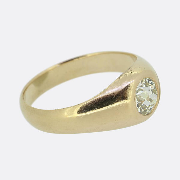Antique 0.90 Carat Diamond Gypsy Ring
