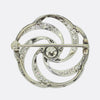 Art Deco Diamond Swirl Brooch