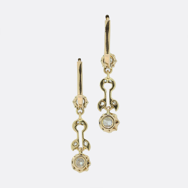 Antique Diamond Drop Earrings