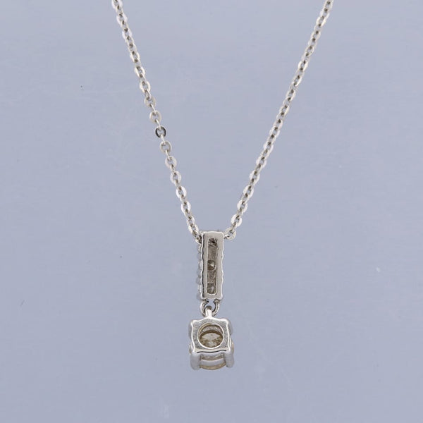 Champagne Diamond Drop Pendant Necklace