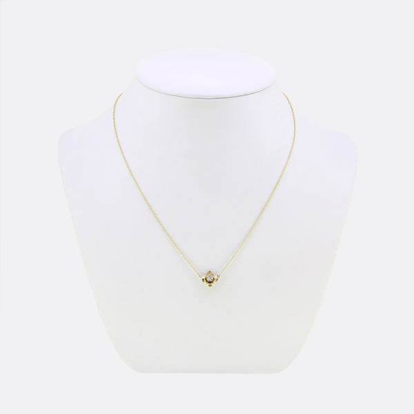 Victorian Rose Cut Diamond Flower Necklace