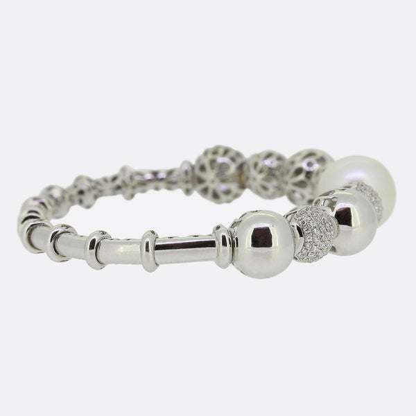 Yoko South Sea Pearl and Diamond Bracelet
