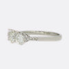 1.23 Carat Round Brilliant Cut Diamond Trilogy Ring