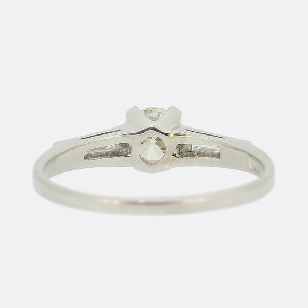0.50 Carat Brilliant Cut Diamond Solitaire Ring
