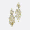 Vintage Diamond Cluster Drop Earrings