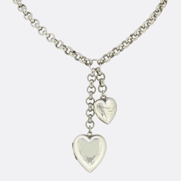 Vintage Heart Charm Necklace