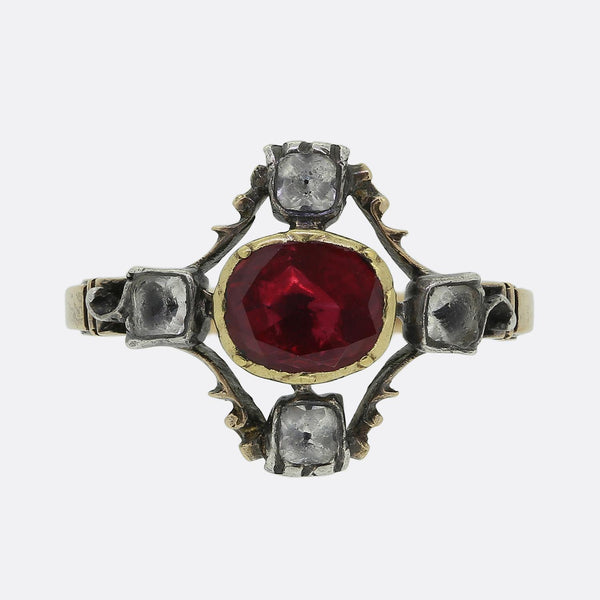 Georgian Garnet and Paste Ring