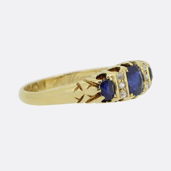 Victorian Sapphire and Diamond Ring