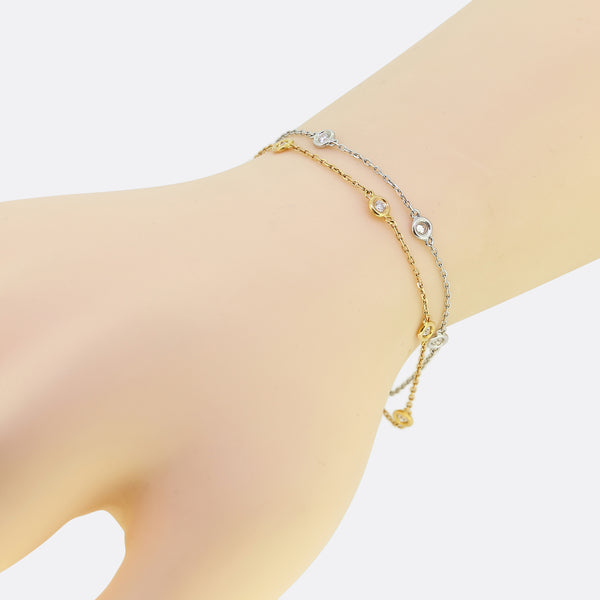 0.33 Carat Diamond Two-Tone Bracelet