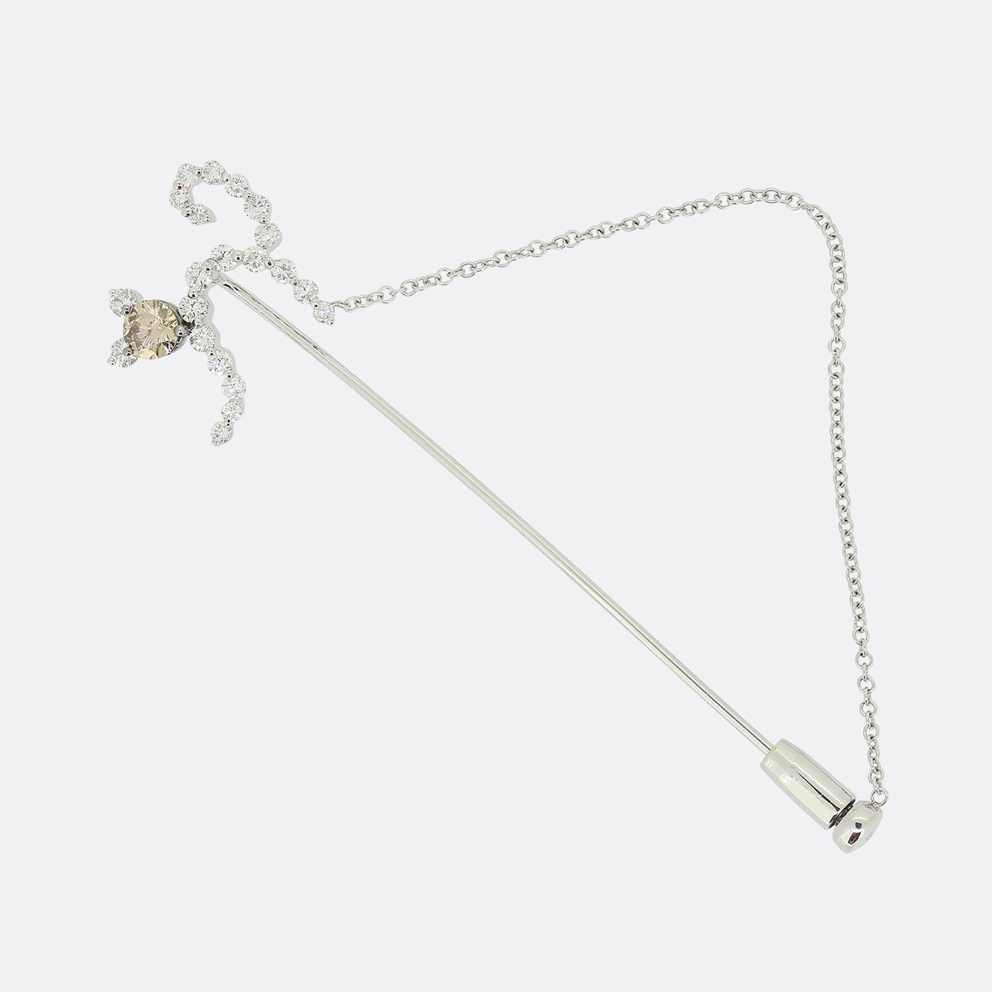 Diamond Cat Stick Pin