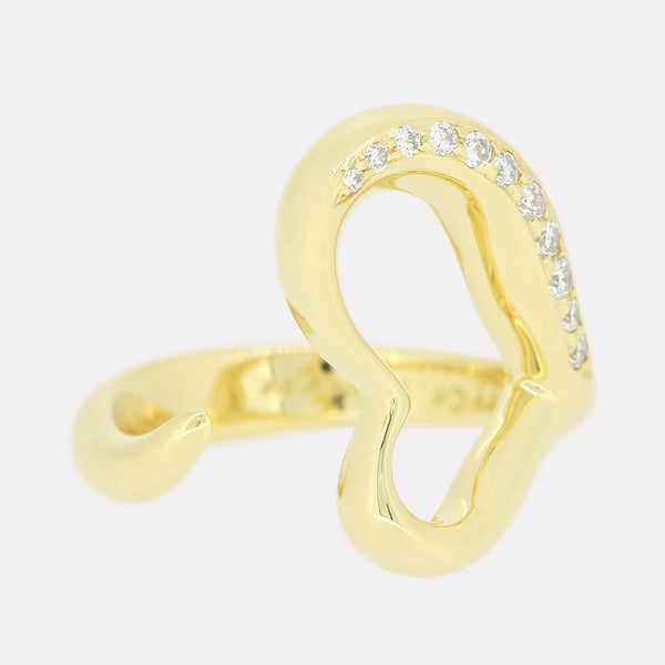 Tiffany & Co. Elsa Peretti Diamond Open Heart Ring