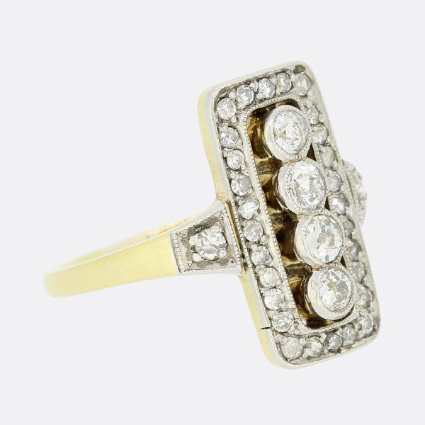 Edwardian 0.25 Carat Diamond Tablet Ring