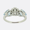 Fancy Cut Diamond and Aquamarine Five-Stone Ring