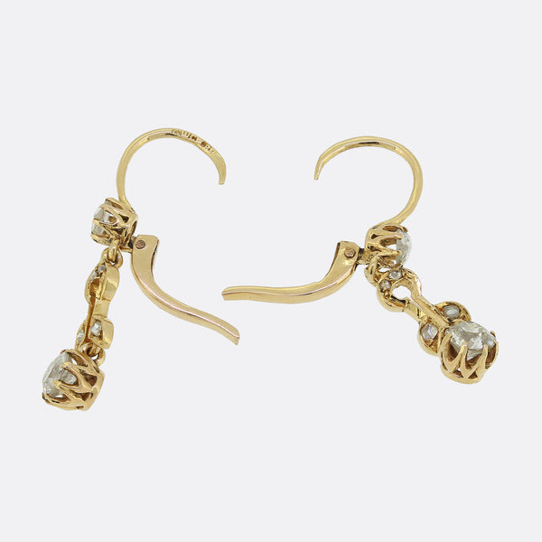Antique Diamond Drop Earrings