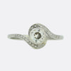 0.50 Carat Old Cut Diamond Solitaire Twist Ring