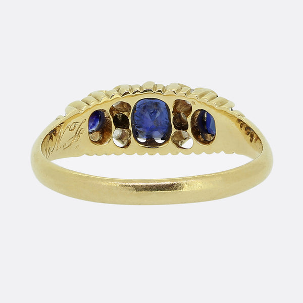 Victorian Sapphire and Diamond Ring