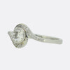 0.50 Carat Old Cut Diamond Solitaire Twist Ring