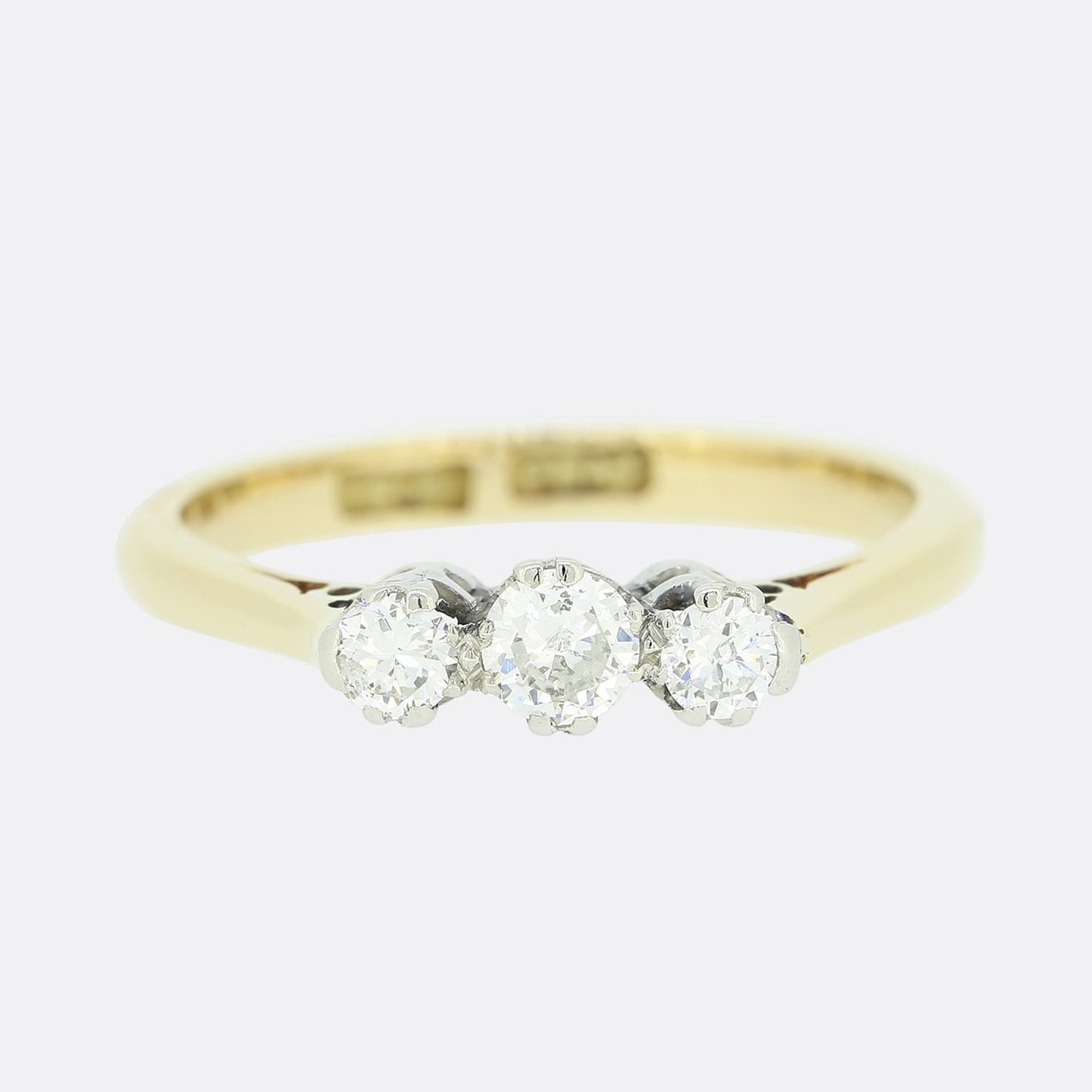 Vintage 0.29 Carat Diamond Three Stone Ring
