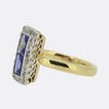 Art Deco Sapphire and Diamond Tablet Ring