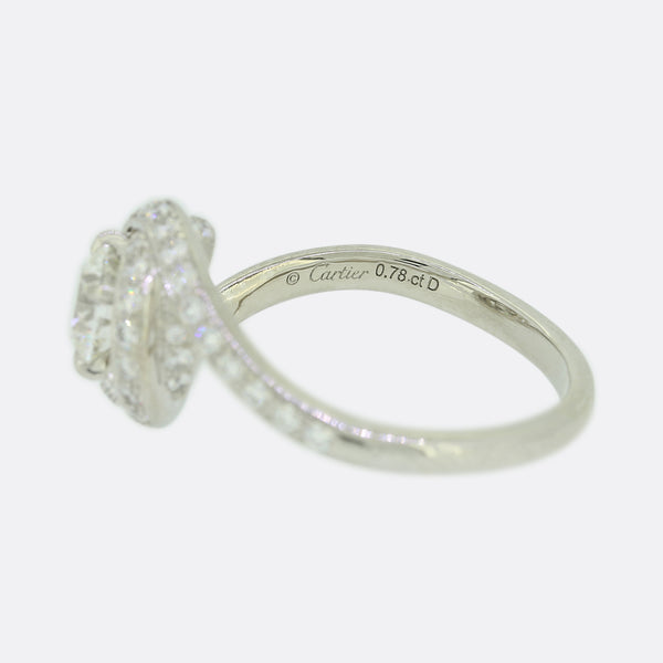 Cartier Trinity Ruban Diamond Solitaire Ring