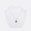 Emerald and Diamond Cluster Necklace