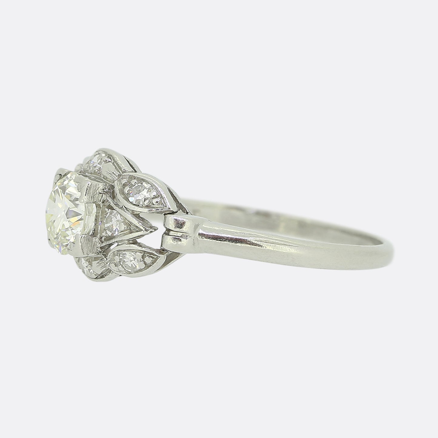 Vintage 0.55 Carat Diamond Cluster Ring