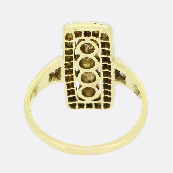 Edwardian 0.25 Carat Diamond Tablet Ring