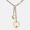 Vintage Bleeding Heart Charm Necklace