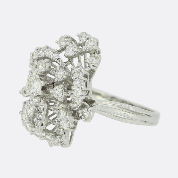 0.80 Carat Diamond Cluster Ring