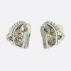 Mid Century Cultured Pearl and Diamond Earrings