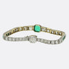 Art Deco Emerald and Diamond Bracelet