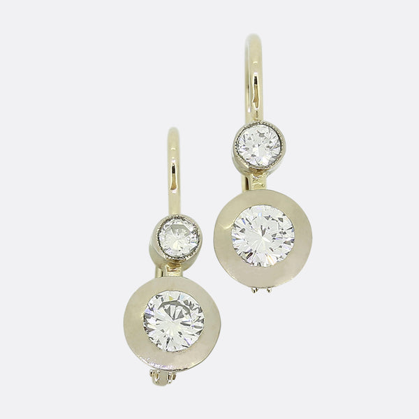Vintage Diamond Drop Earrings