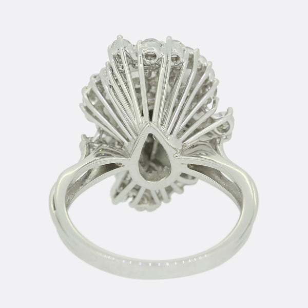 0.80 Carat Diamond Cluster Ring