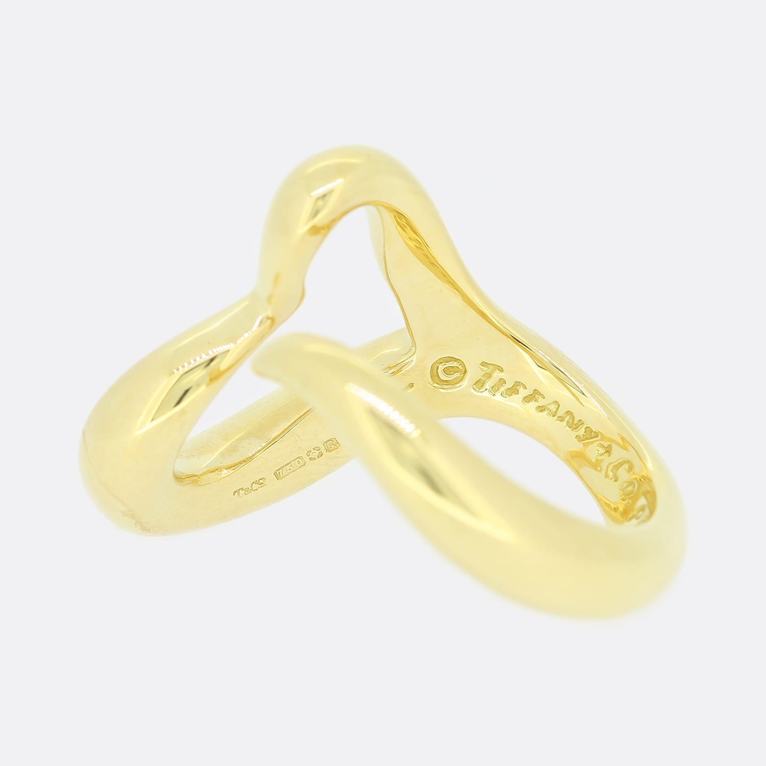 Tiffany Co. Elsa Peretti Diamond Open Heart Ring The Vintage Jeweller
