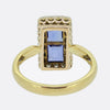 Art Deco Sapphire and Diamond Tablet Ring