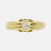 Art Deco 0.50 Carat Old Cut Diamond Gypsy Ring