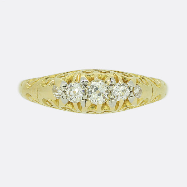 Victorian Five Stone 0.25 Carat Diamond Ring