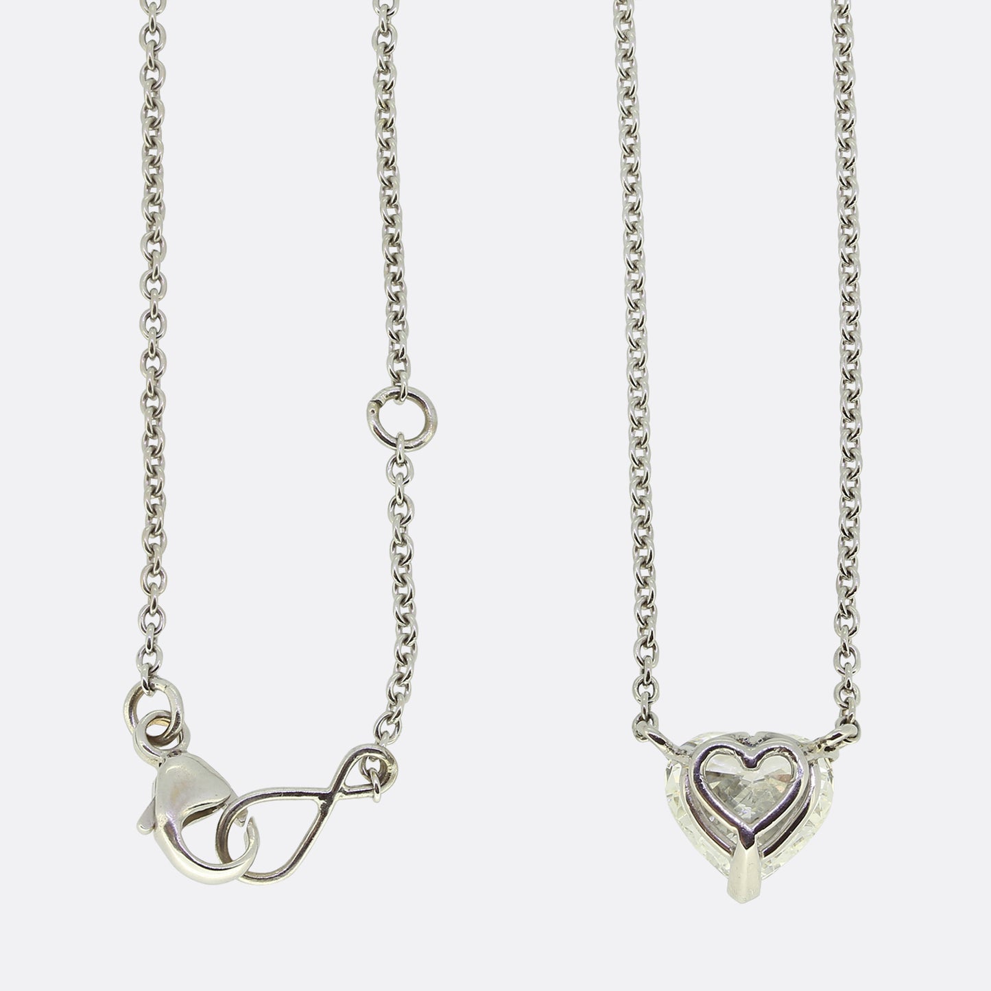 1.50 Carat Heart Shaped Diamond Pendant Necklace