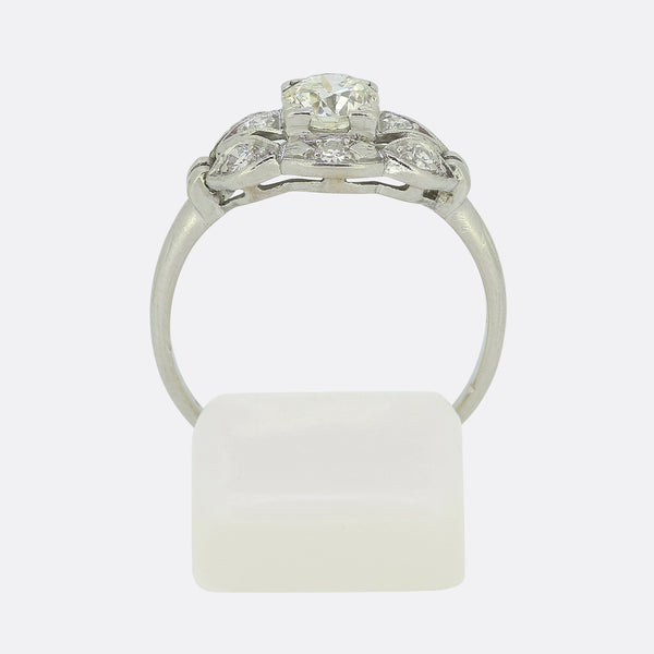 Vintage 0.55 Carat Diamond Cluster Ring